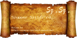 Szupper Szilárd névjegykártya